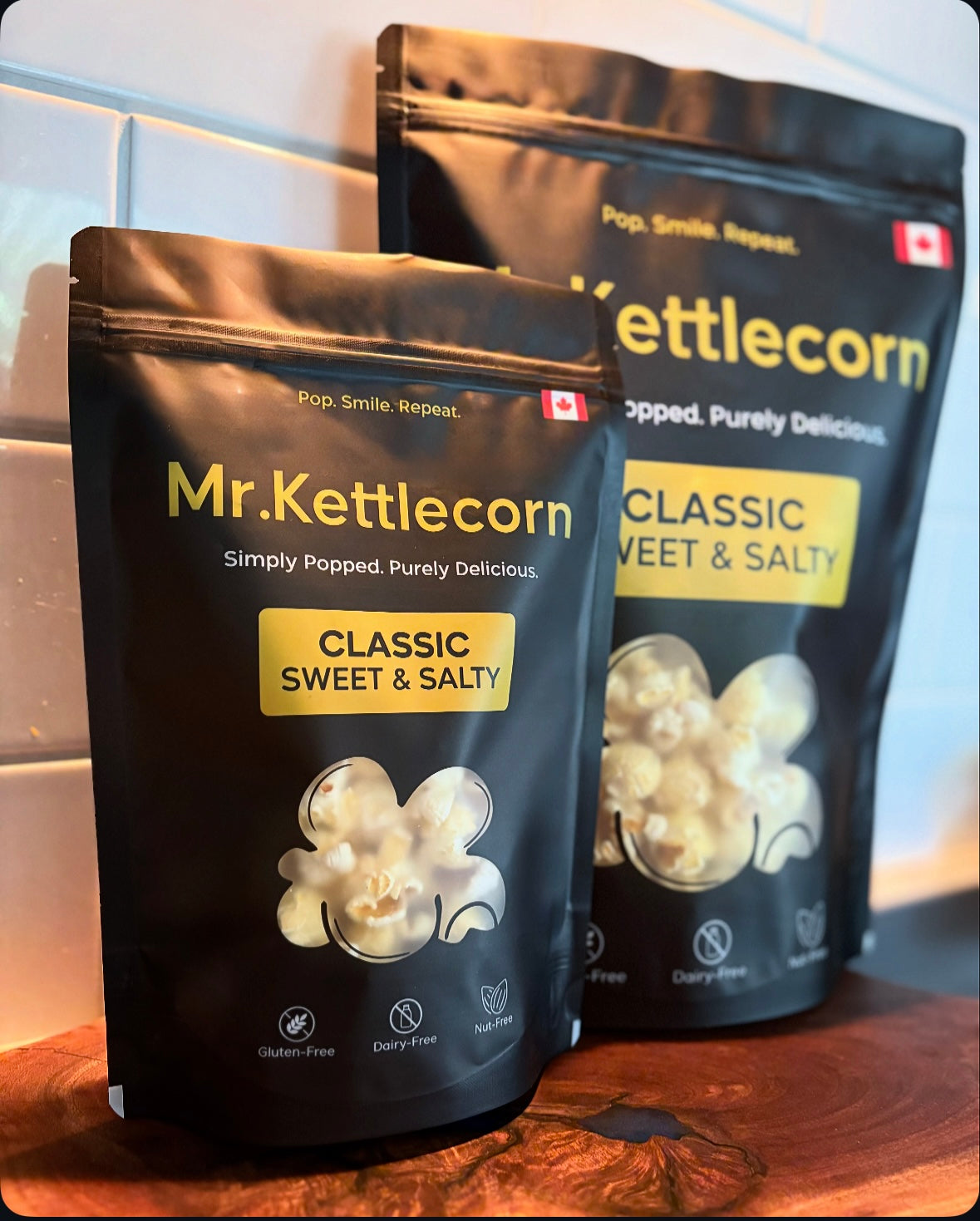 popcorn stand serving fresh kettle corn